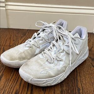 Puma MB.03 Lo basketball shoes in white size M12